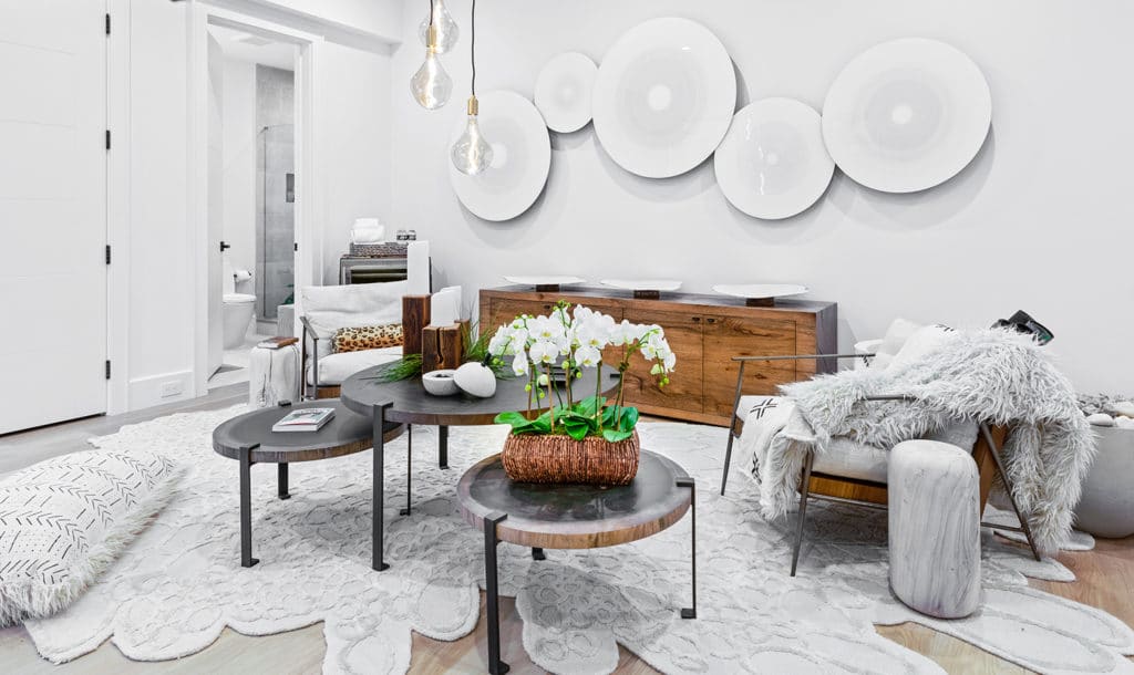 clean aesthetic - white and gray color scheme - circle designs