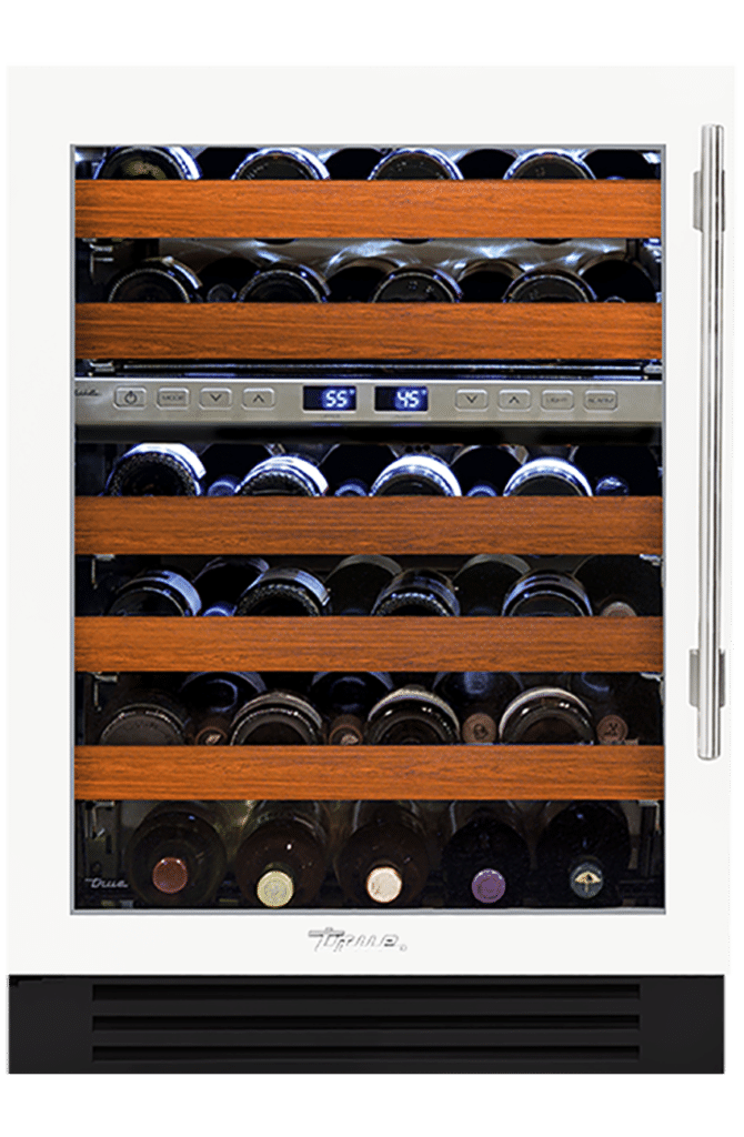 24" Dual Zone Wine Cabinet in Matte White
