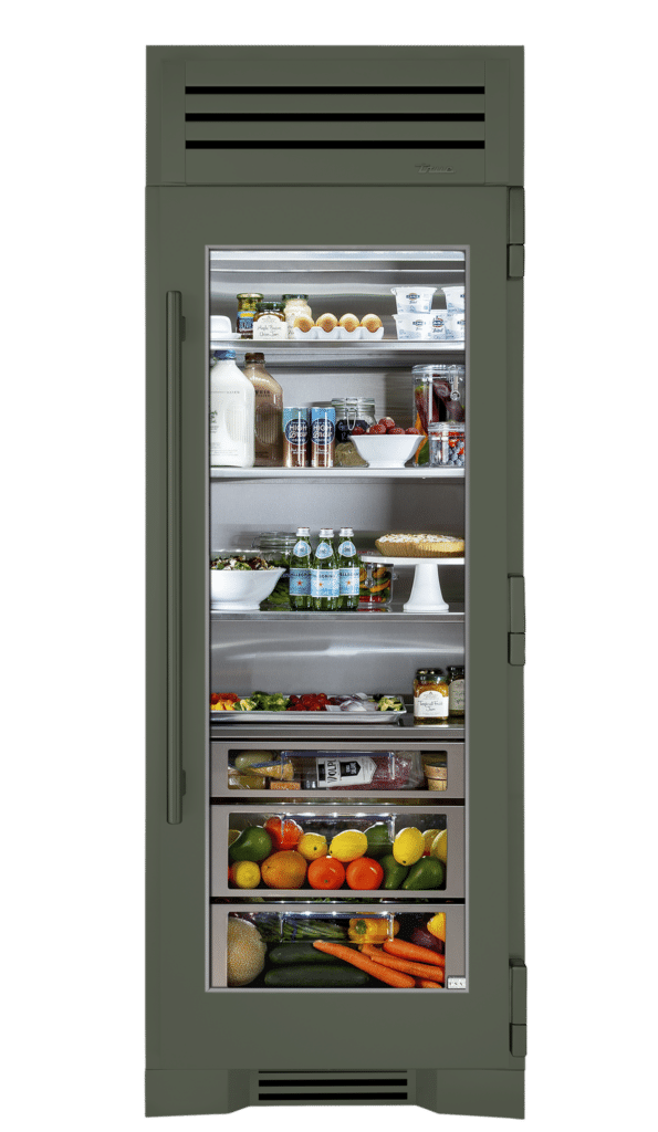 30 Inch - Refrigerator Column - Stainless Glass Door - RIGHT Hinge