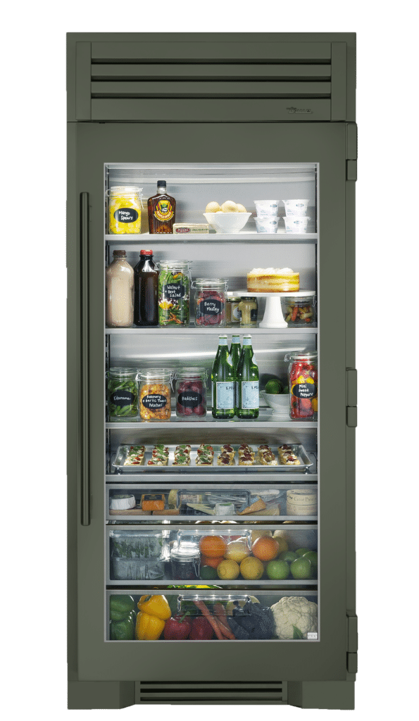 36 Inch - Refrigerator Column - Stainless Glass Door - RIGHT Hinge