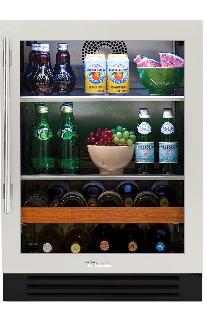 Undercounter beverage center in antique white