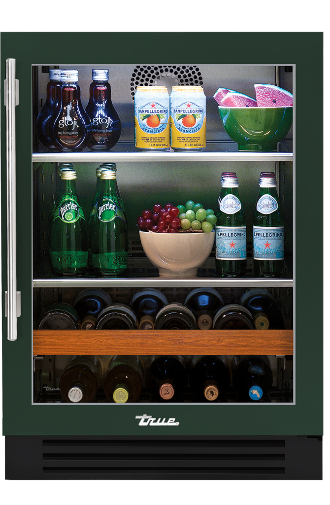 Undercounter beverage center in emerald