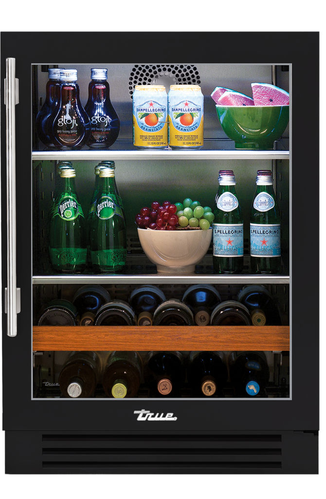 Undercounter beverage center in matte black