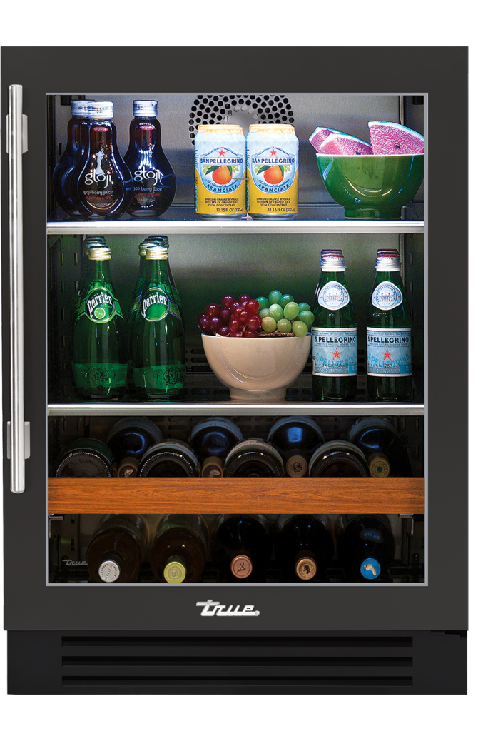 Undercounter beverage center in matte black