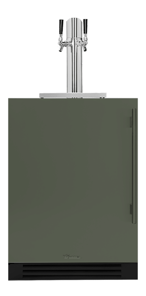 24 Inch - Dual Tap Beverage Dispenser - Solid Stainless - LEFT Hinge (1)