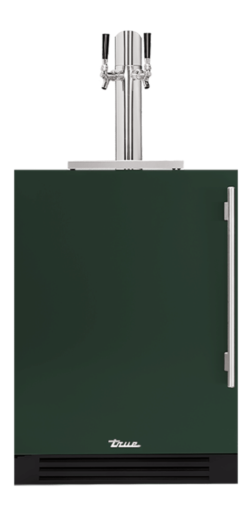 24" Undercounter Dual Tap Beverage Dispenser in Emerald