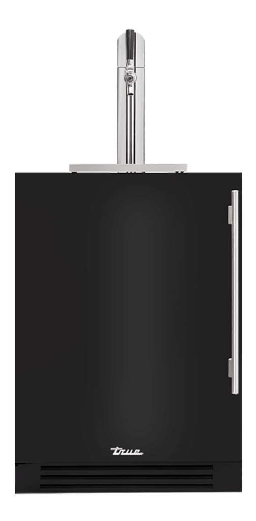 24" Undercounter Single Tap Beverage Dispenser in Gloss Black