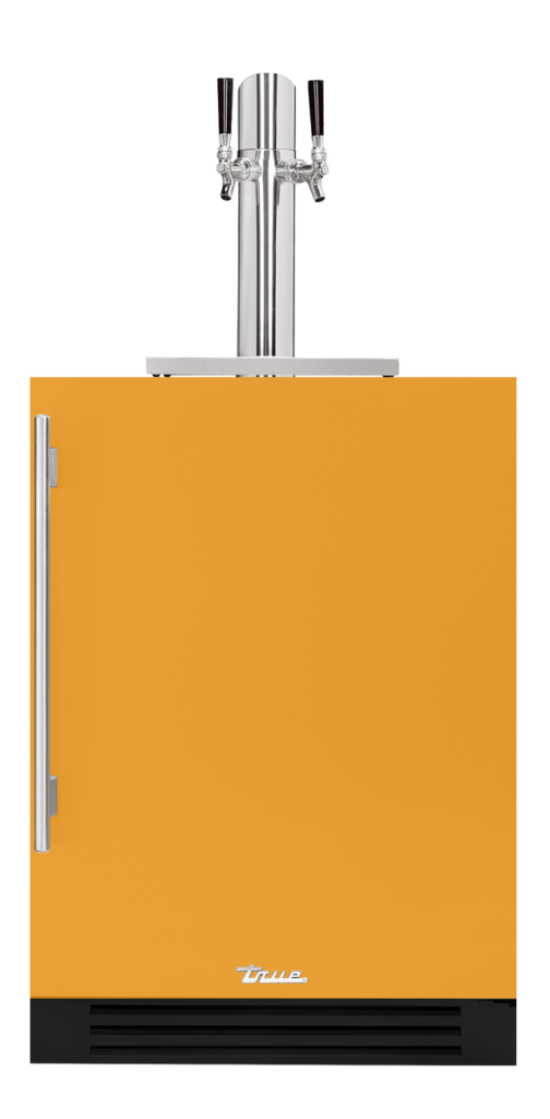 24" Dual Tap Beverage Dispenser in saffron