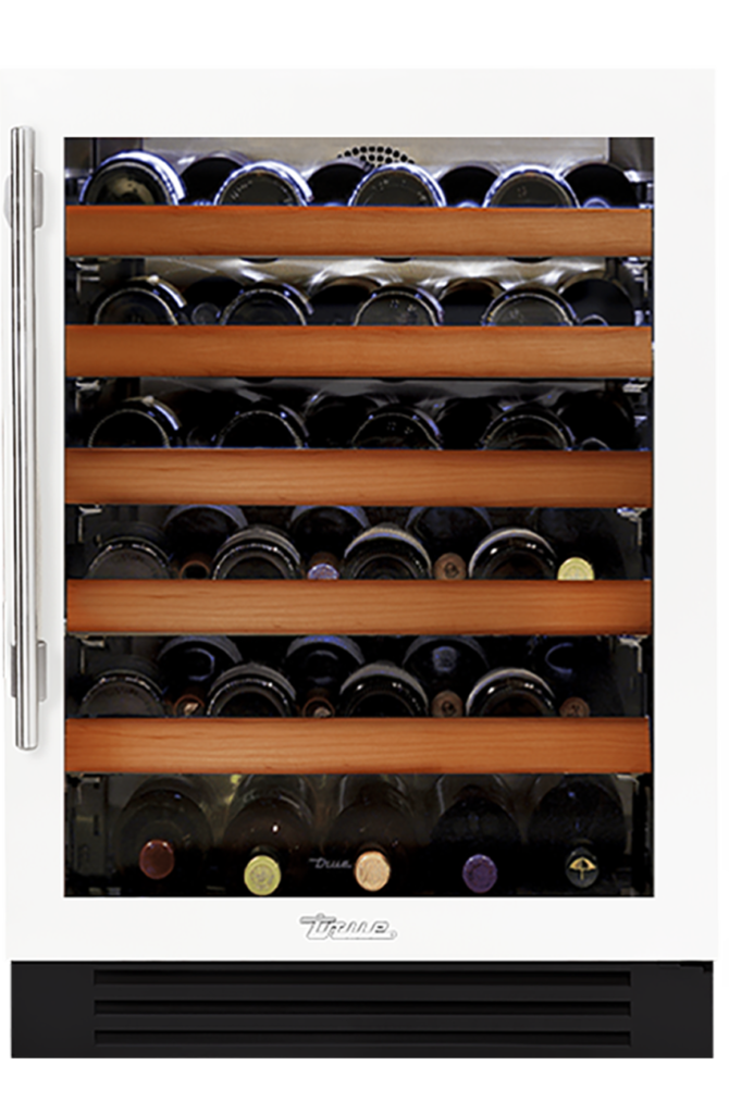 24" Undercounter Wine Cabinet in Matte White