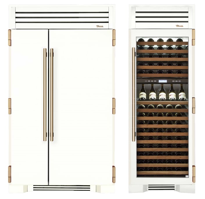 AWB - Antique White + Brass - SideBySide - Wine Column