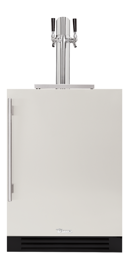 24" Dual Tap Beverage Dispenser in antique white