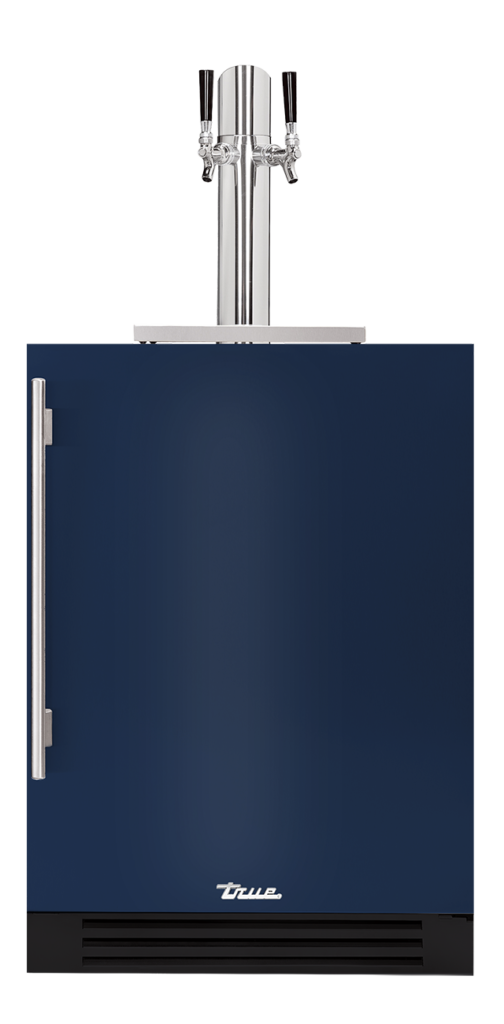 24" Dual Tap Beverage Dispenser in cobalt