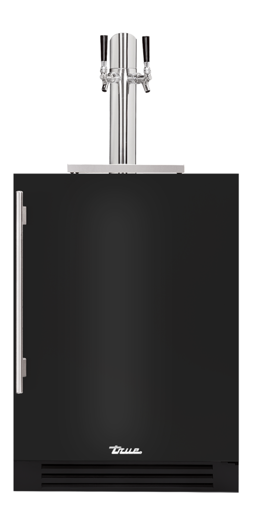 24" Dual Tap Beverage Dispenser in gloss black