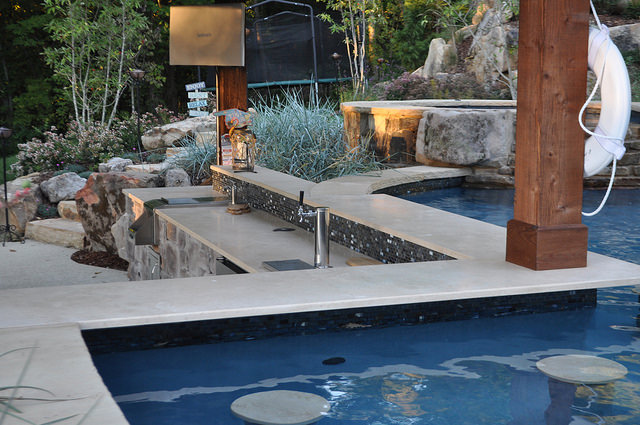 Embers Outdoor - Bar Seating inside pool