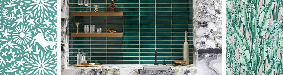 EmeraldTrend - wallpaper and bath wall tiles