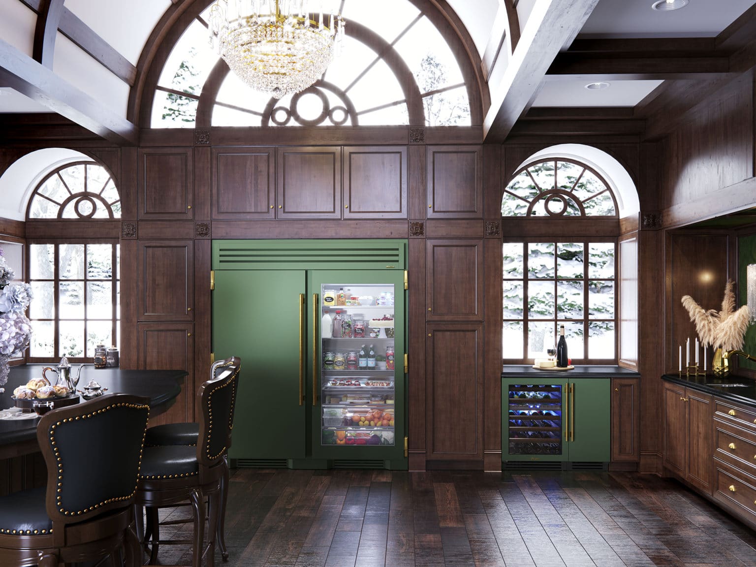 Emerald + Brass Kitchen