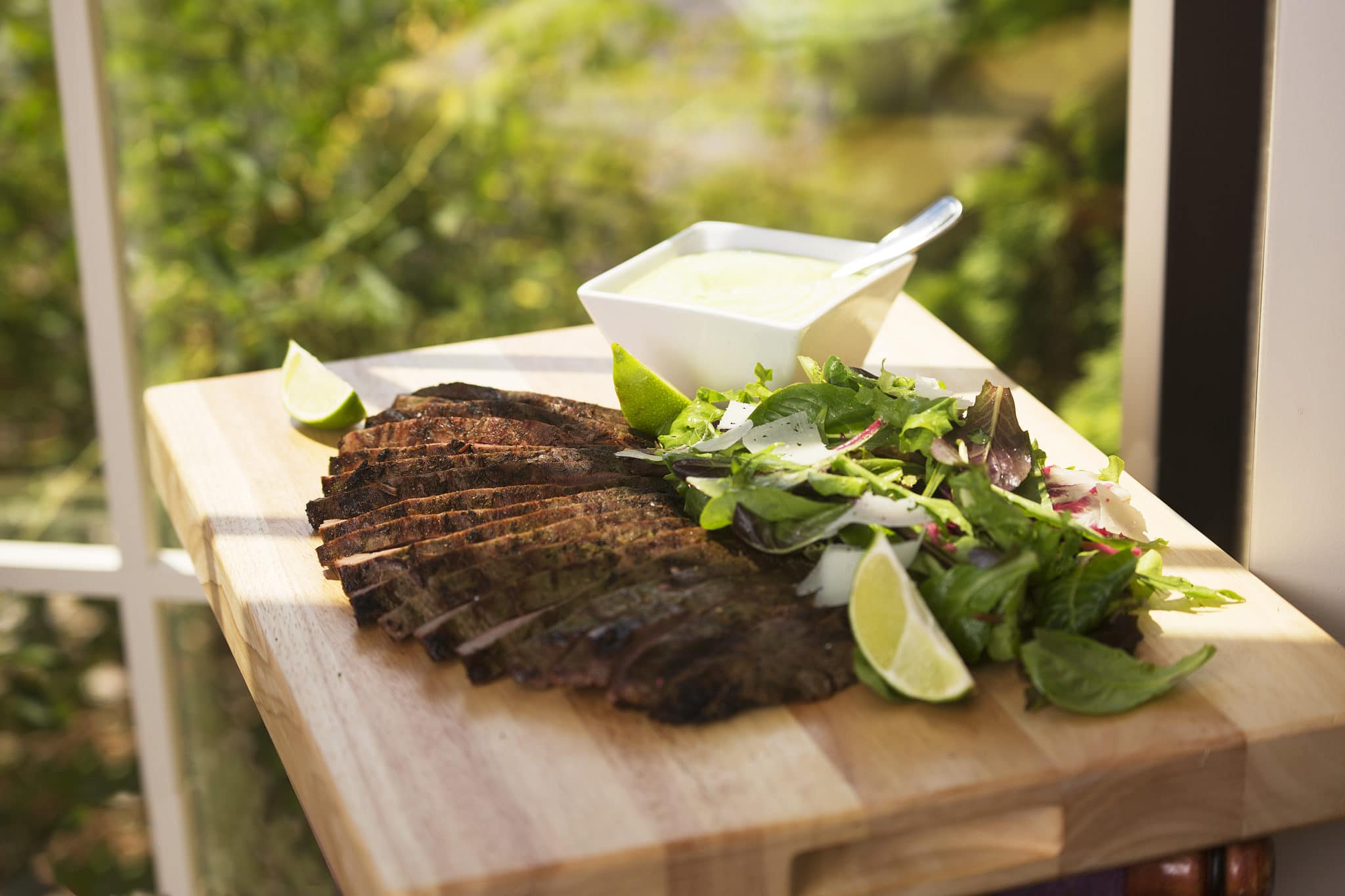Chimichurri Grilled Flank and Aji Verde