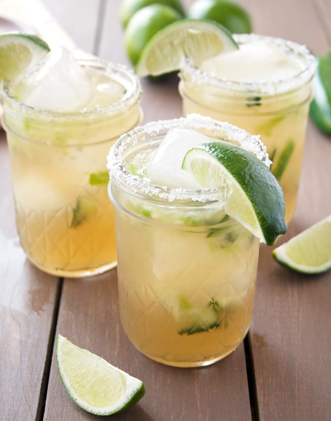 Margaritas in Jar Glasses