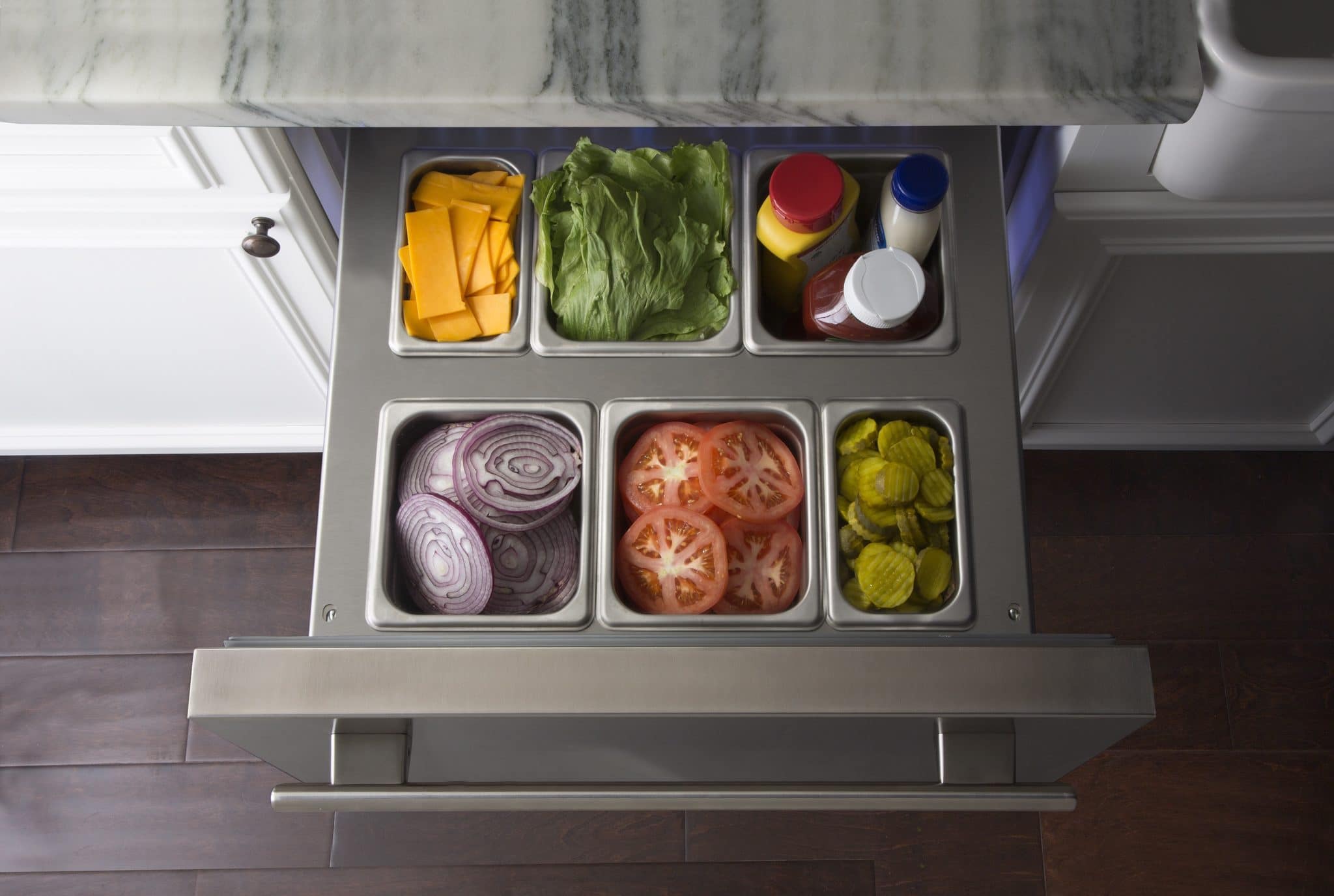 Drawer pan kit - Burger Sandwich ingredients