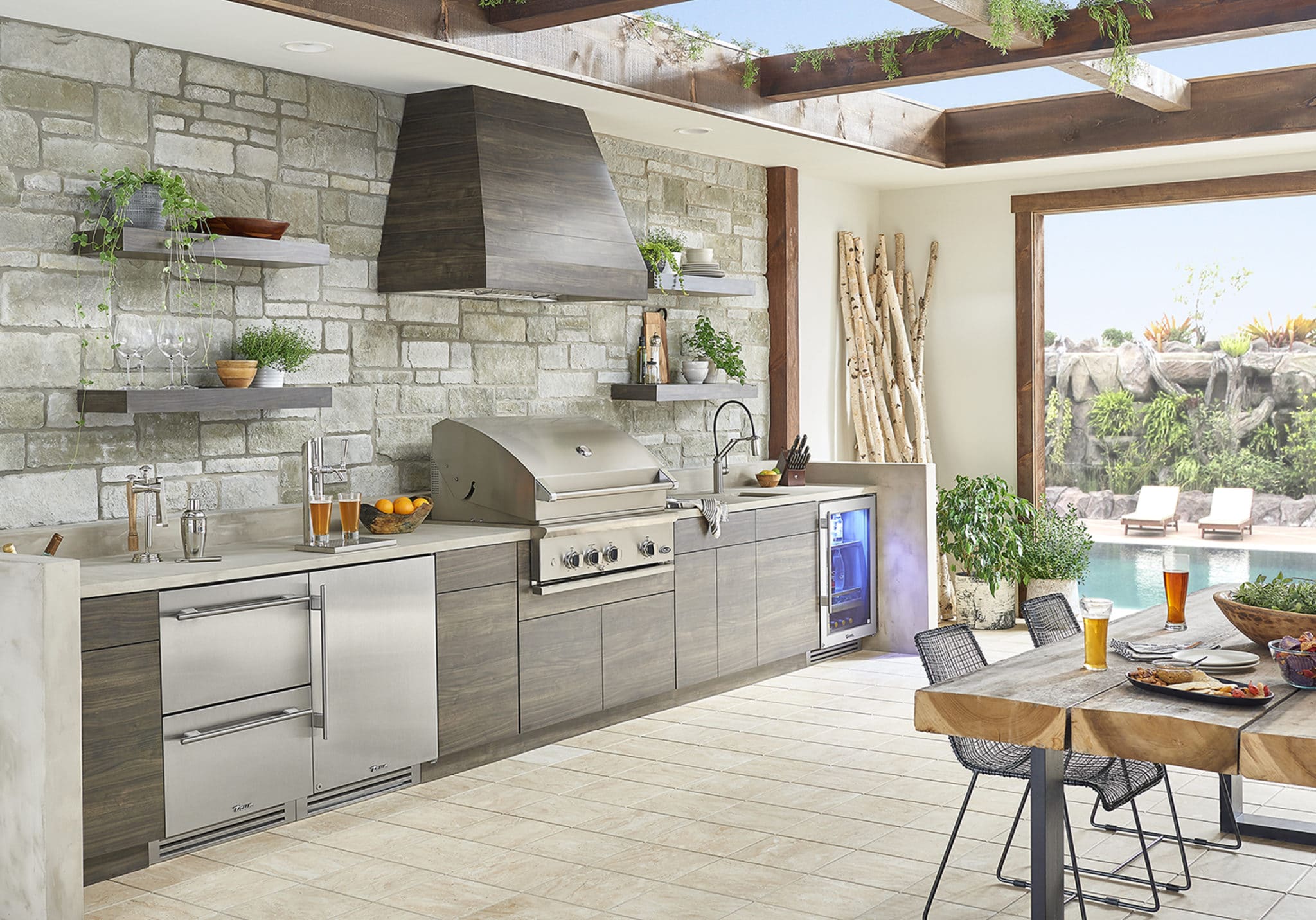 Woodcrest outdoor kitchen