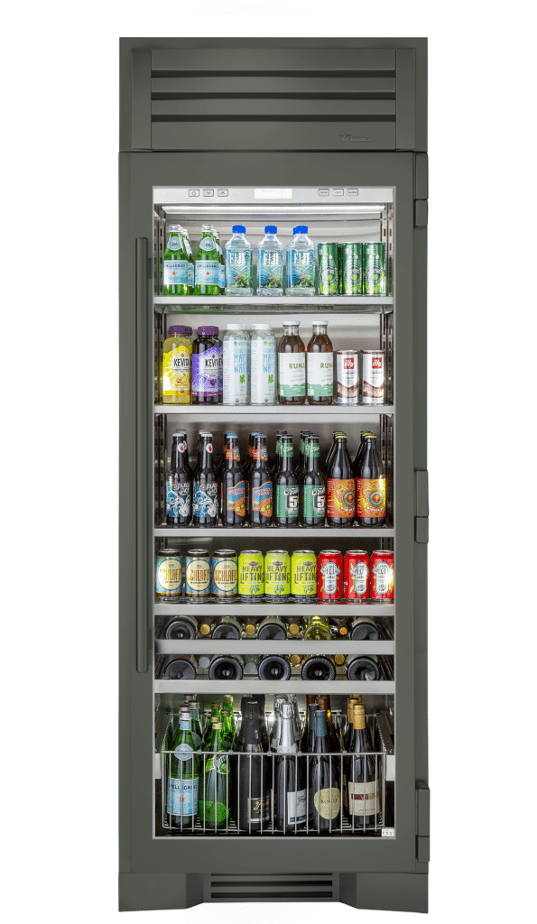 30 Inch - Beverage Column - Stainless Glass Door - RIGHT Hinge