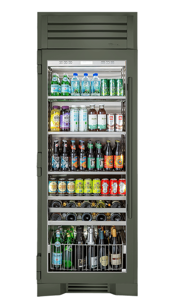 30 Inch - Beverage Column - Stainless Glass Door - LEFT Hinge (1)