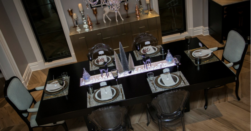Dinning Table with Winter Decor