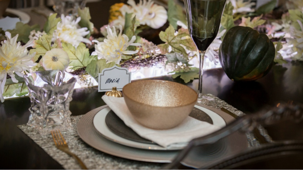 Vanessa Deleon’s Open House Holiday Decor Tour - Bowl and plate on table