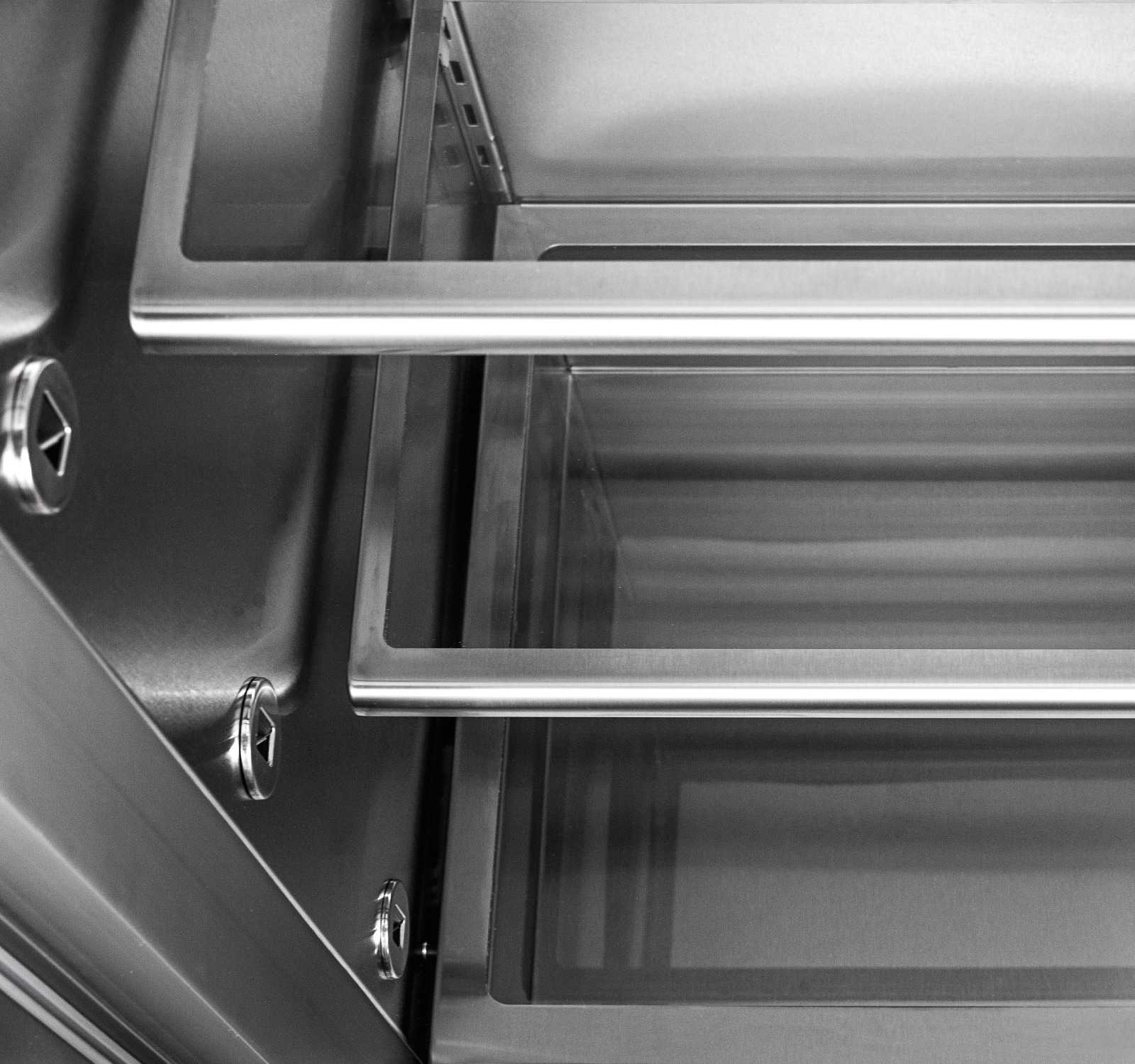 Encapsulated stainless steel shelving