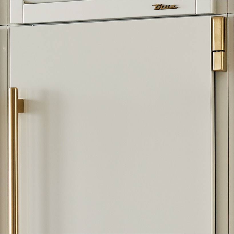 antique white refrigerator column