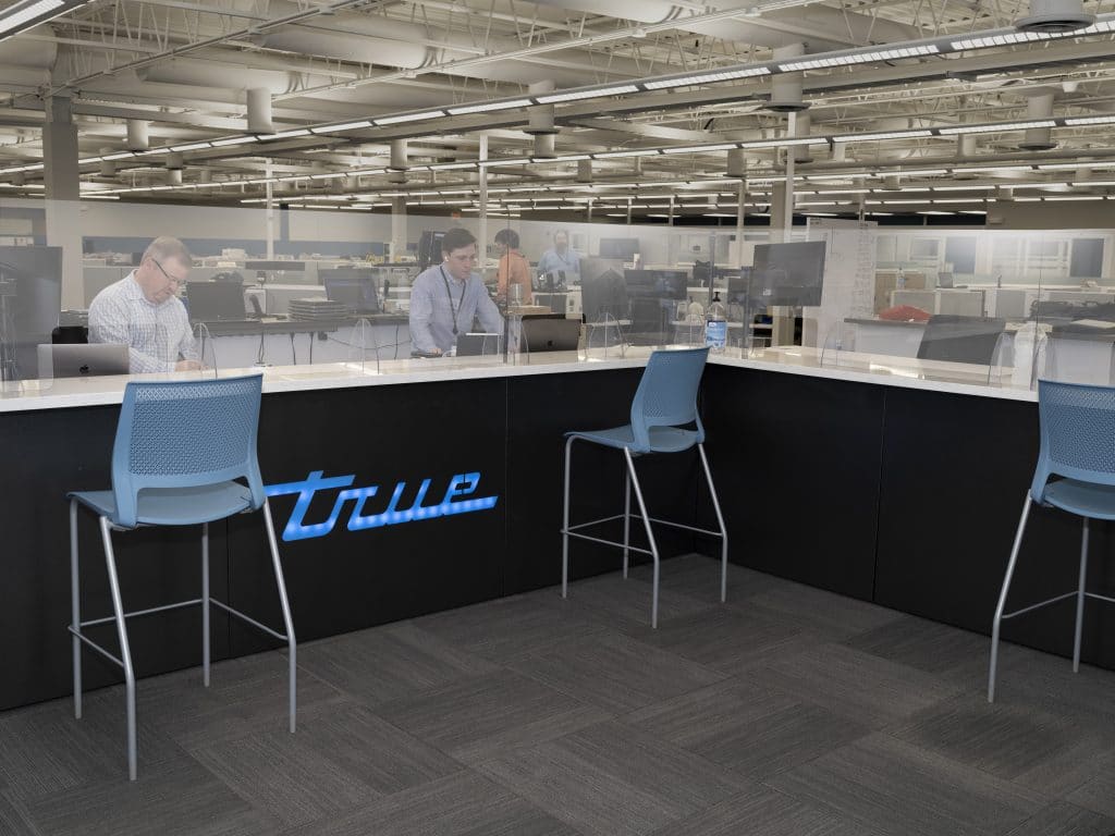 Plex Shield Clear Leg True Help Desk 3