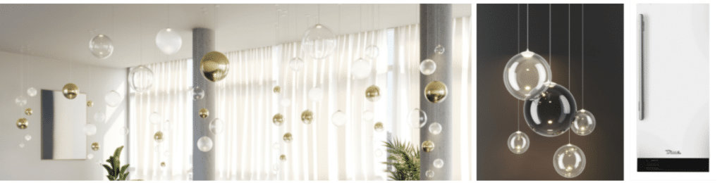 Hanging Bubble Ceiling Lights - Clear Ice