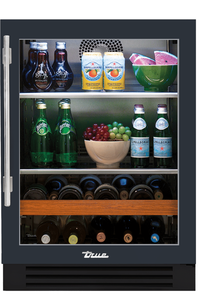 24" Undercounter Glass Door Beverage Center Right Hinge in Juniper