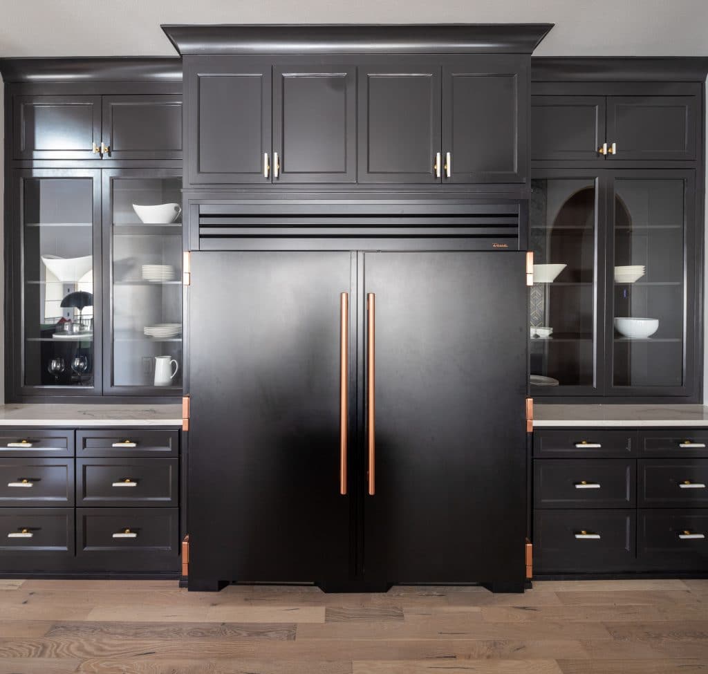 235 True 3 - matte black and copper - Refrigerator and Freezer - Black Cabinets
