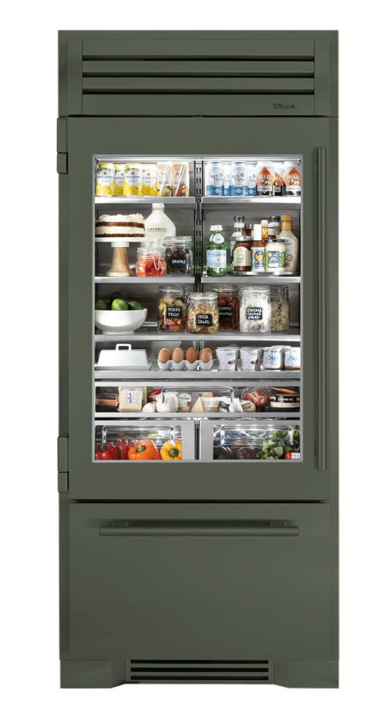 36 Inch - Refrigerator with Bottom Freezer - Stainless Glass Door - LEFT Hinge