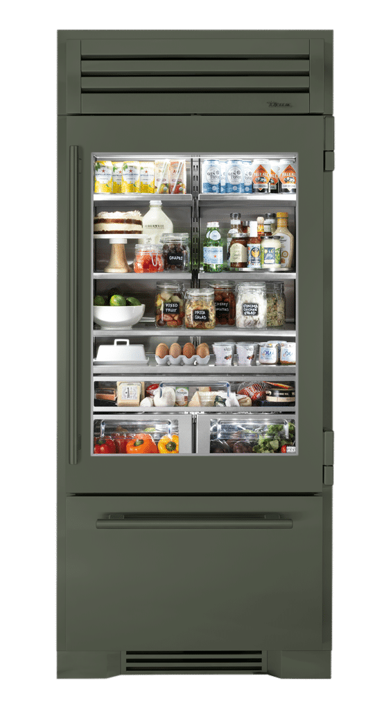 36 Inch - Refrigerator with Bottom Freezer - Stainless Glass Door - RIGHT Hinge