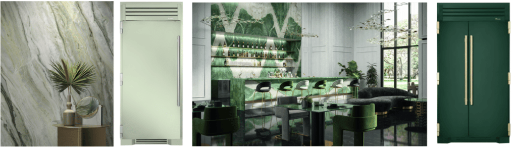 Sage Refrigerator-Freezer and Emerald SideByside - Plant Image - Green Themed Bar Image