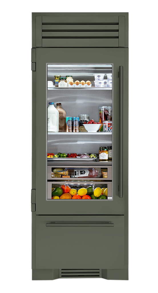 30 Inch - Refrigerator with Bottom Freezer - Stainless Glass Door - LEFT Hinge