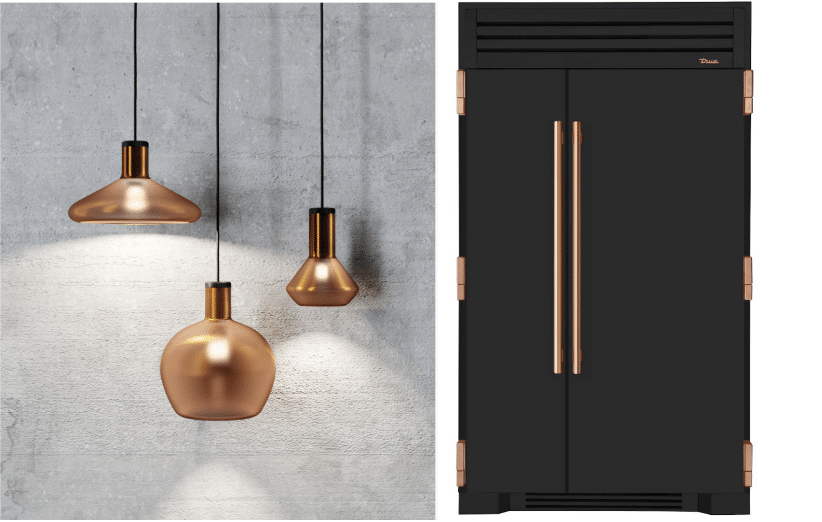Copper Hanging Ceiling Lights and Handles