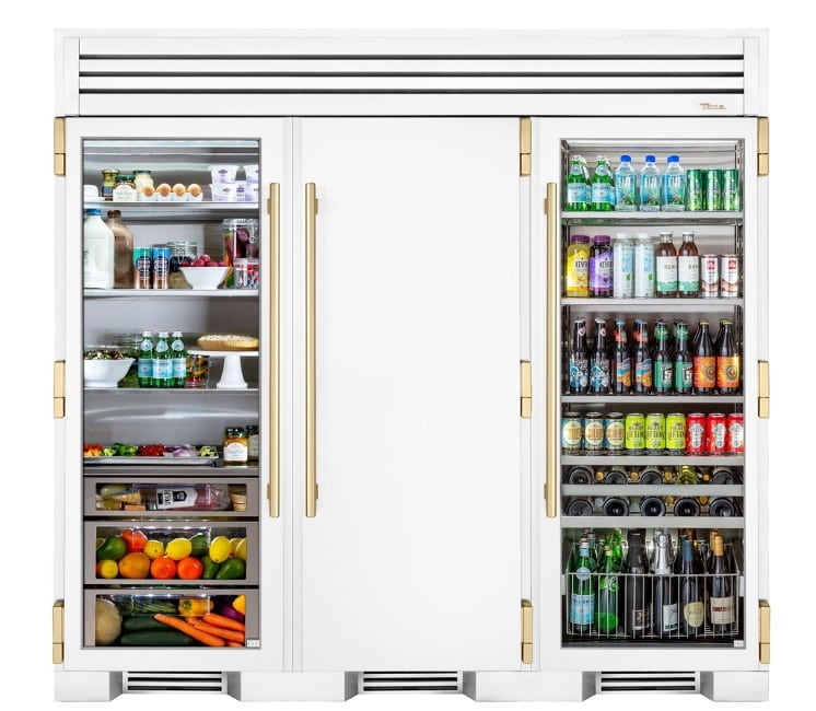 Joined Refrigerator Columns and Beverage Column