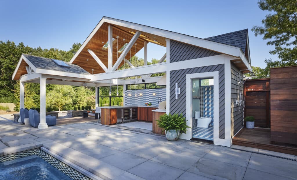 Outdoor Kitchen Display and Pool