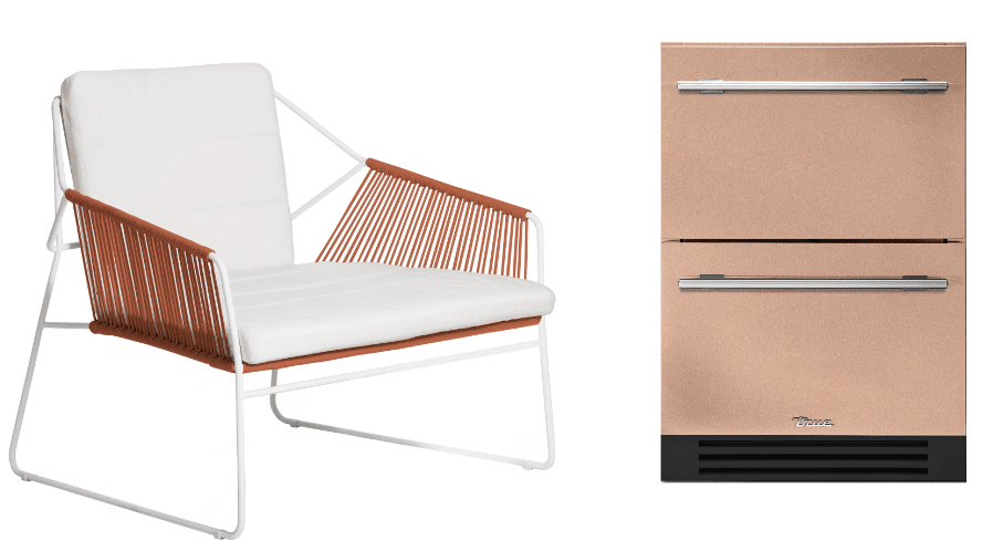 Sandur Champagne - Outdoor Chair and Undercounter Drawers