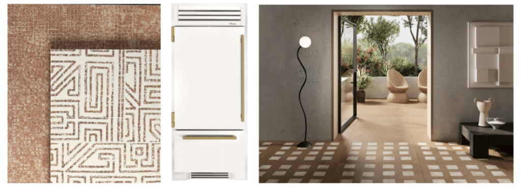 Antique White Refrigerator with Matching Tile Scene Display (1)