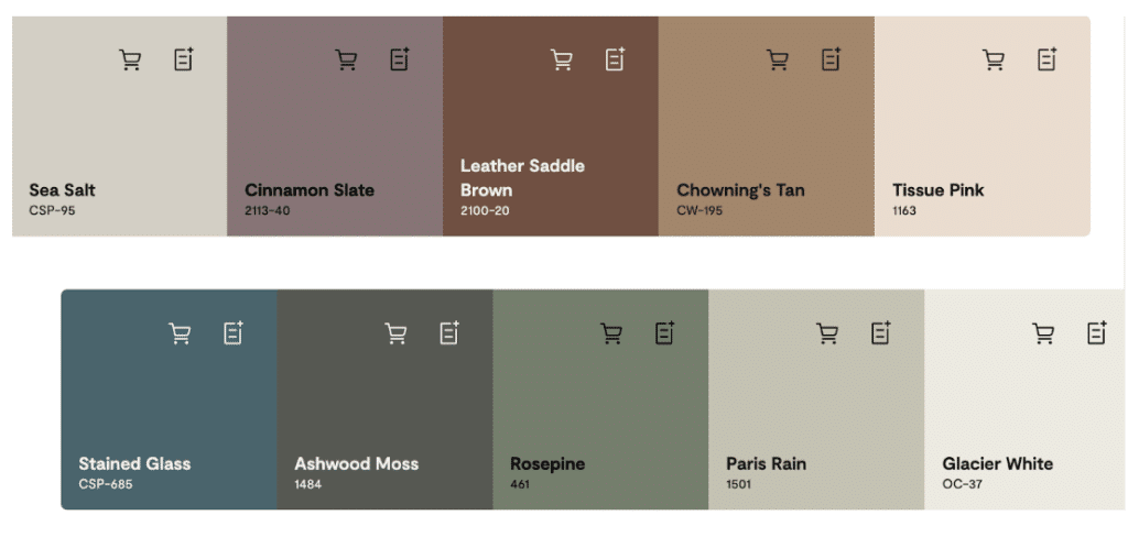 Two Color Palette Strips (Neutrals and Earthy Tones)