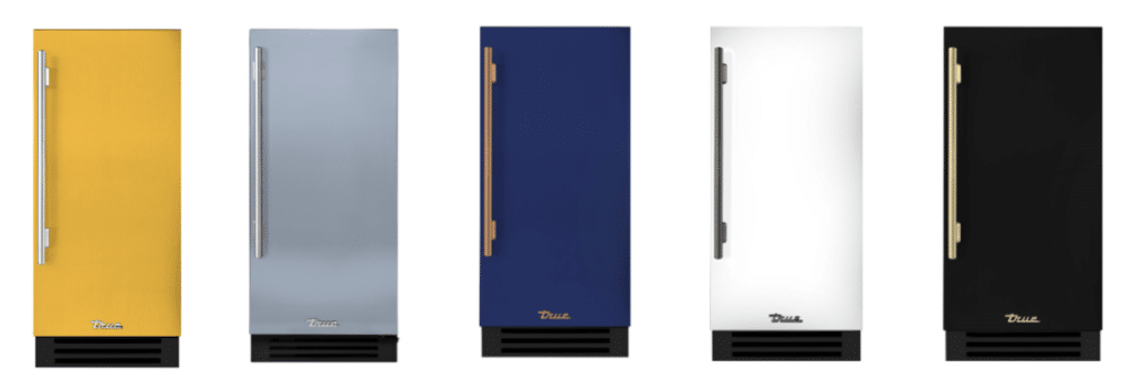 Five Clear Ice Machine Displays (Saffron, Bluestone, Cobalt, Matte White, Unspecified Black)
