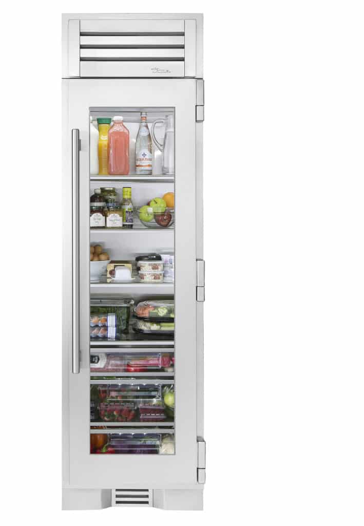 24 Inch - Refrigerator Column - Stainless Glass Door - RIGHT Hinge