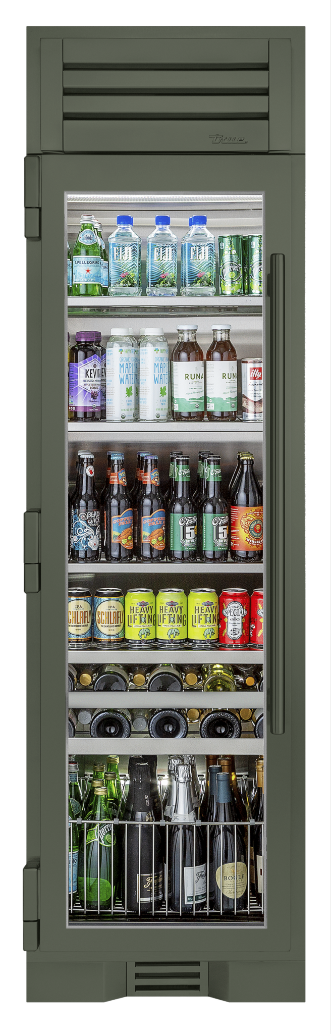 24 Inch - Beverage Column - Stainless Glass Door - LEFT Hinge