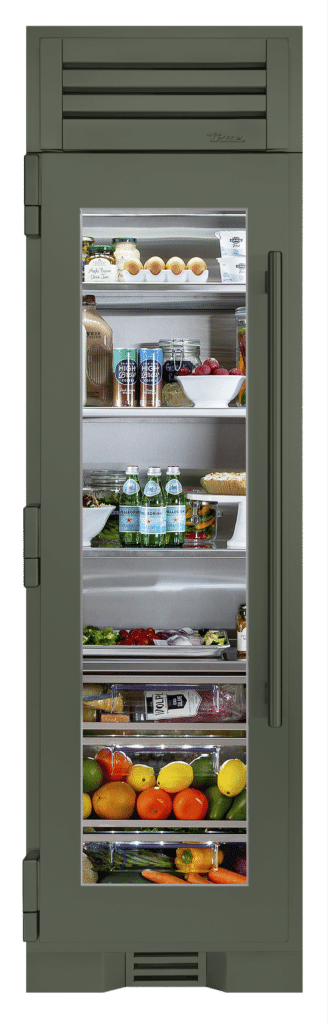 24 Inch - Refrigerator Column - Stainless Glass Door - LEFT Hinge