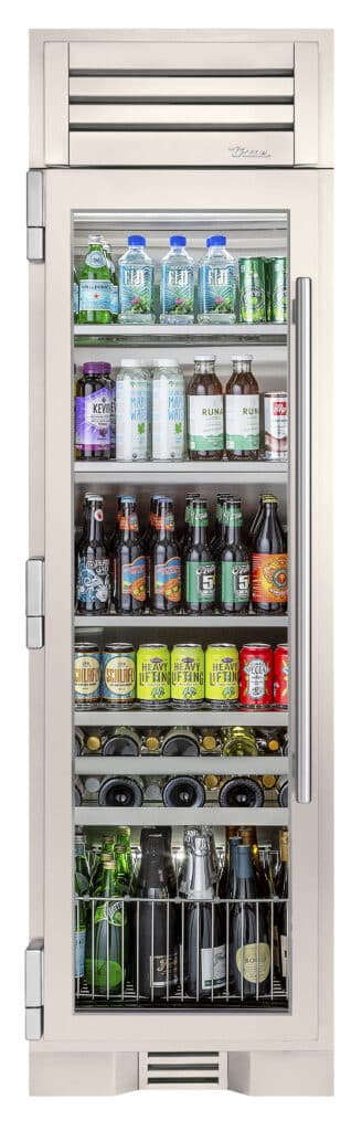 24 Inch - Beverage Column - Stainless Glass Door - LEFT Hinge - Antique White Color Swatch