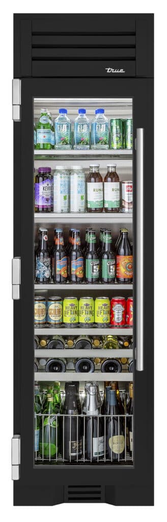 24 Inch - Beverage Column - Stainless Glass Door - LEFT Hinge - Matte Black Color Swatch